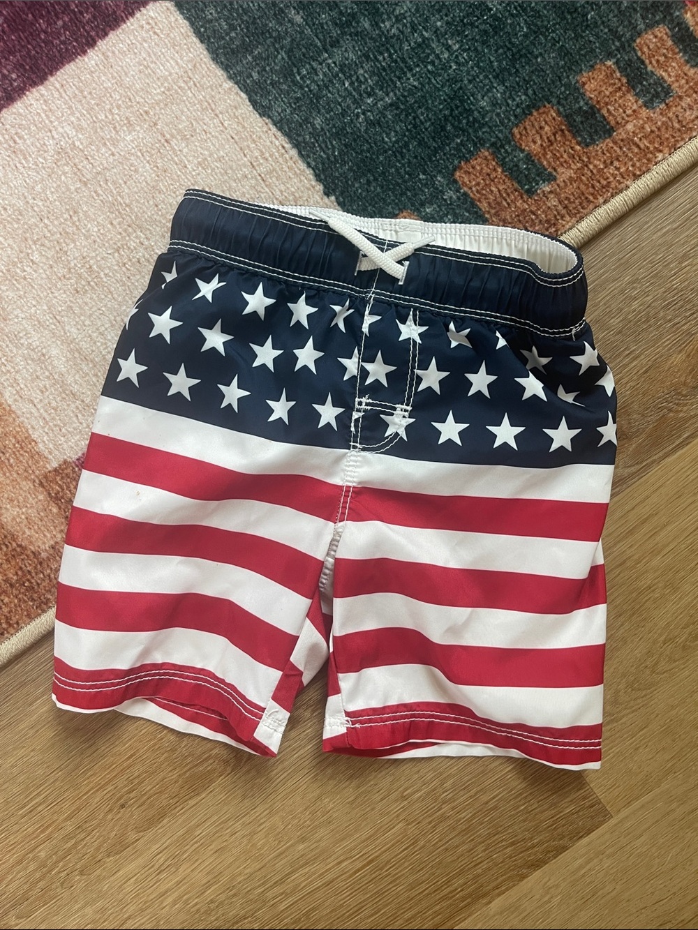 Old Navy Red, White & Blue Star Stripe Swim Shorts